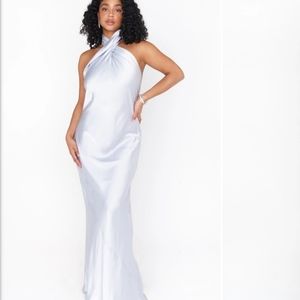 Halter maxi dress bridal edition